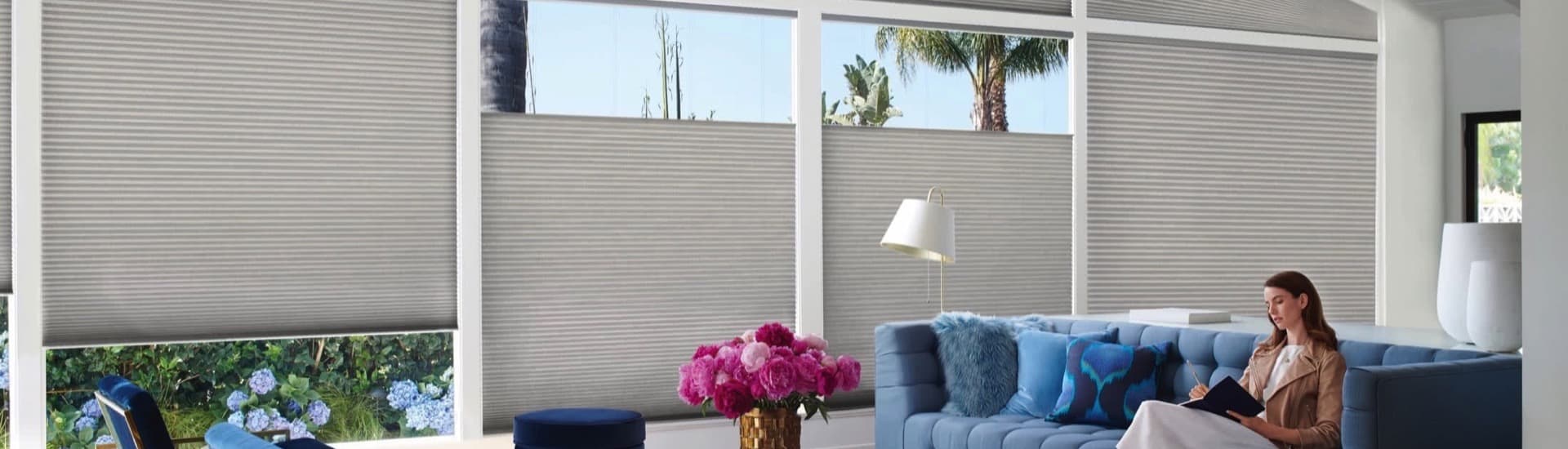 Duette Honeycomb Shades with Powerview